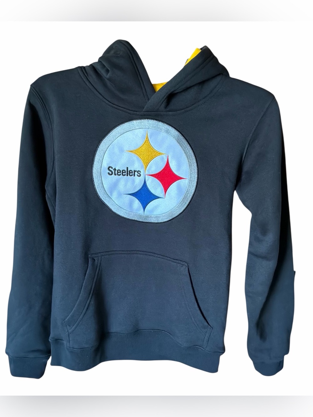 NWOT Pittsburgh Steelers  HOODY YOUTH/BOYS (10-12) COTTON LOGO BLACK